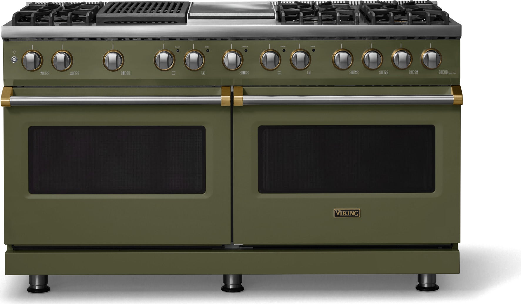Viking VDR56046GQCSBB 60 Inch 6 Burner Dual Fuel Range Cast Black