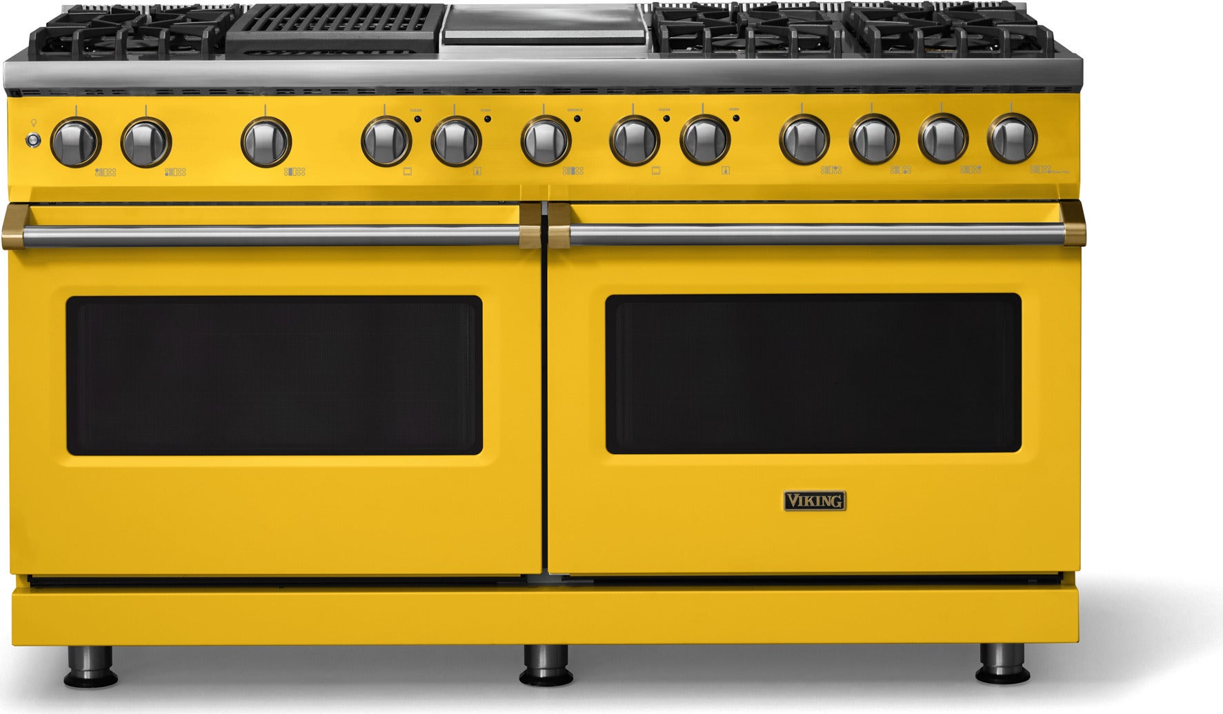 Viking VDR56046GQDABB 60 Inch 6 Burner Dual Fuel Range Daffodil