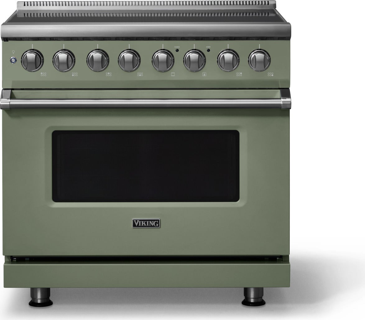 Viking VIR53646BEU 36 Inch 6 Burner Induction Range Eucalyptus