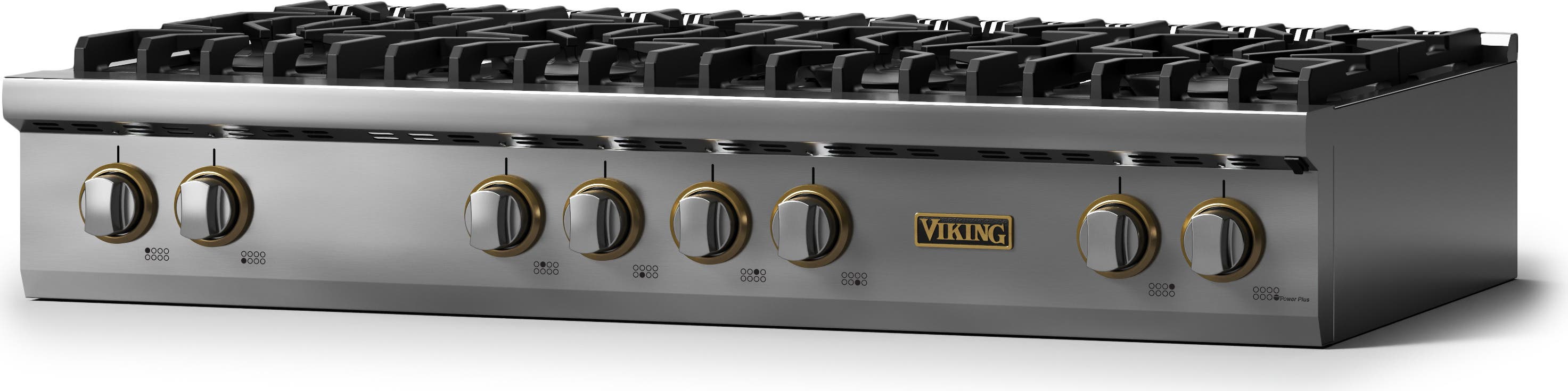 Viking VRT54848BSSBB Stainless Steel With Brushed Brass Trim, Natural G...
