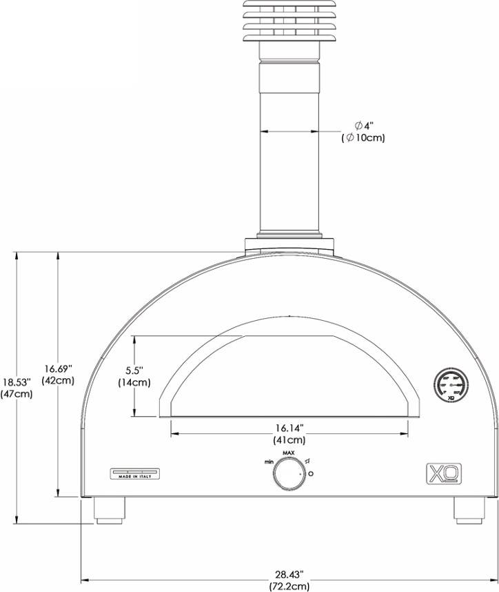 XO XOPIZZA1HROL Rosso, Liquid Propane