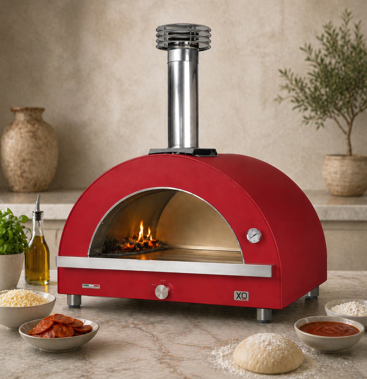 XO XOPIZZA4HRON Rosso, Natural Gas