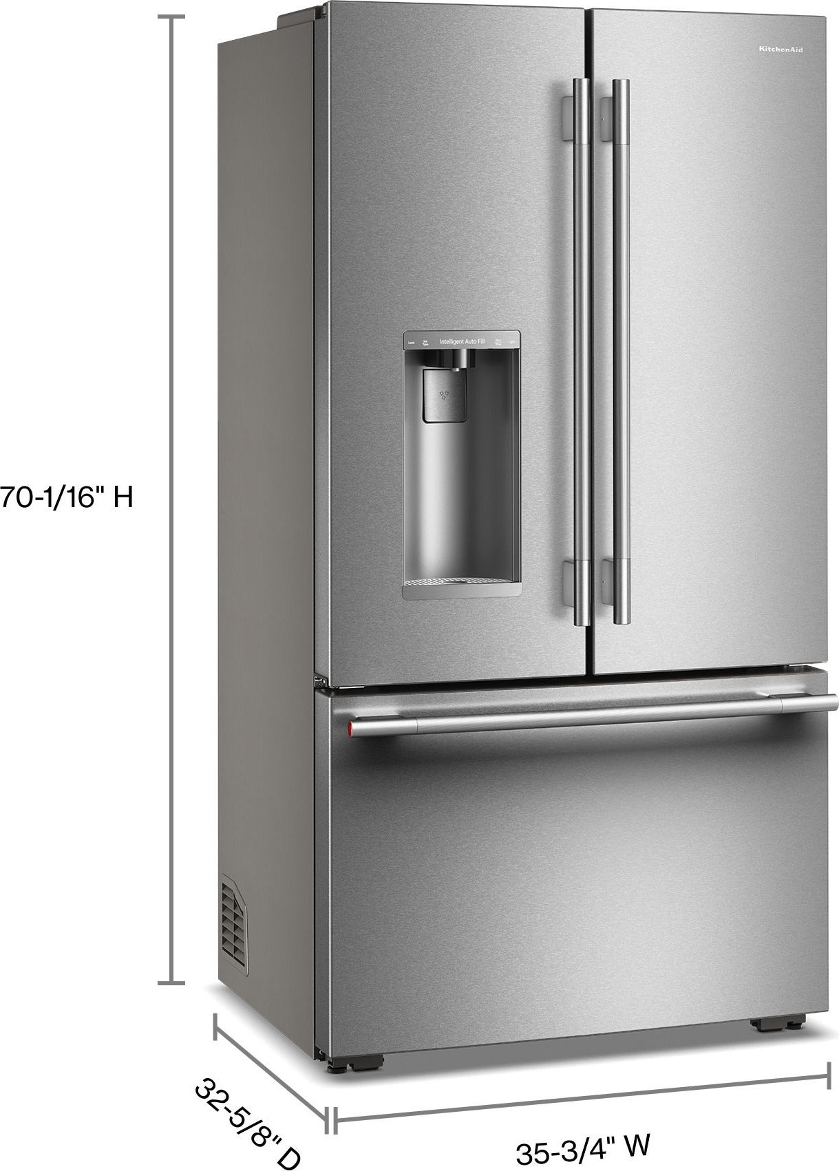 KitchenAid KRFC636SPS 36 Inch Counter-Depth French Door