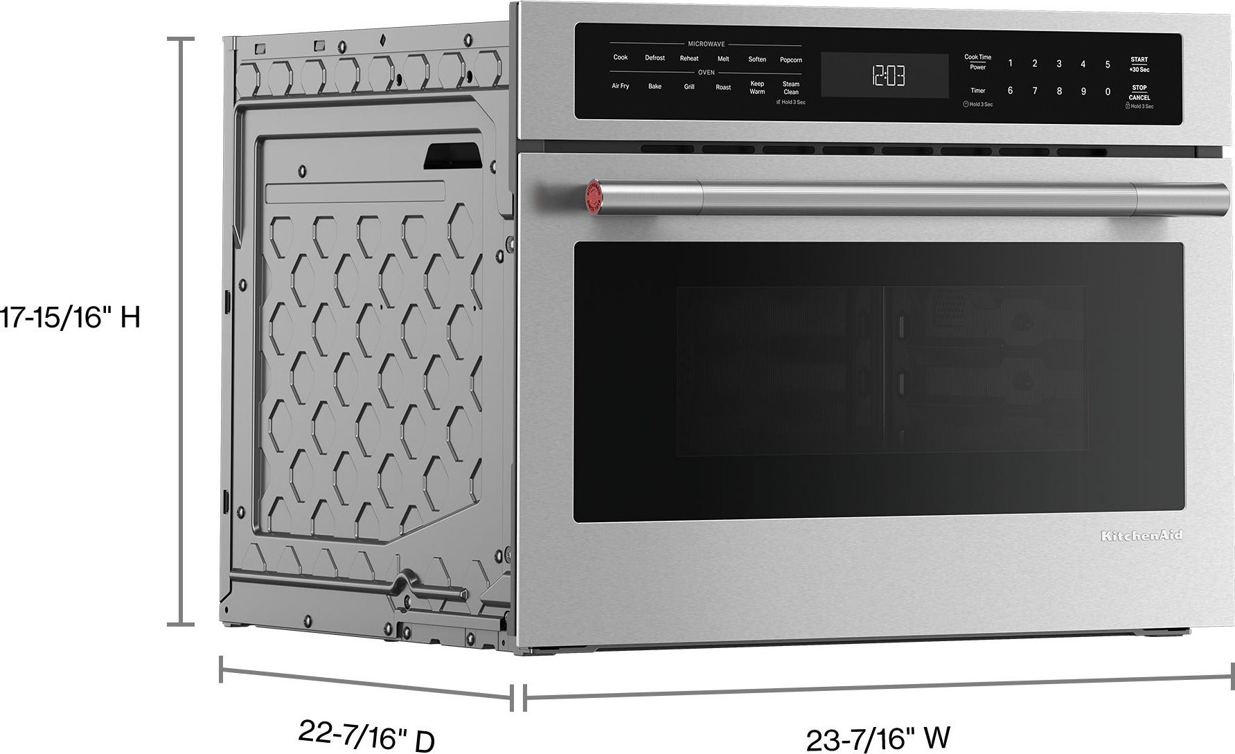 KitchenAid KMBS724SPS 24 Inch Built-In More-In-One Convection