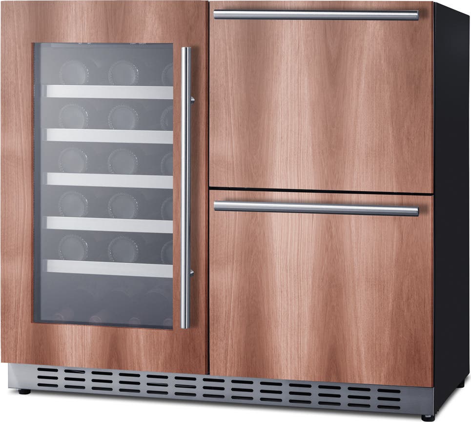 Summit ADRWC36PNR Panel Ready With Glass Door
