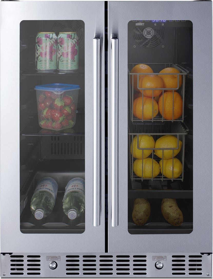 Summit ALFD24WBVPANTRY Black, Glass