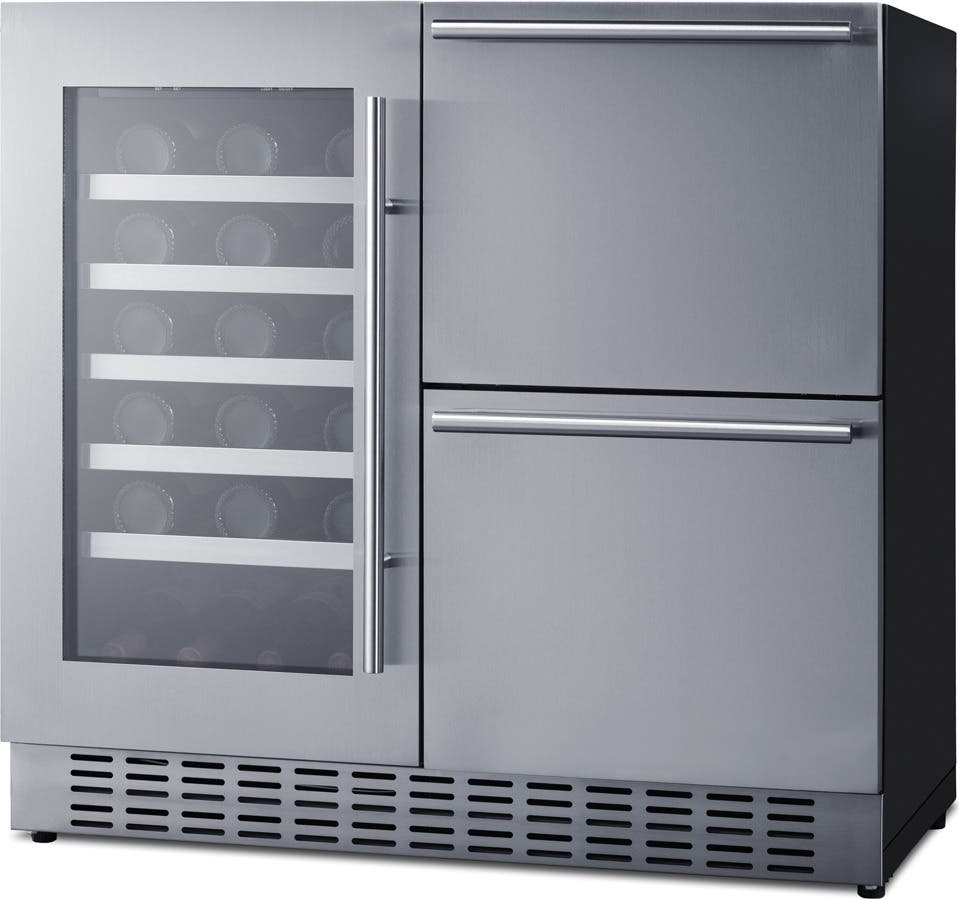 Summit SWCDAR36UC Stainless Steel With Glass Door