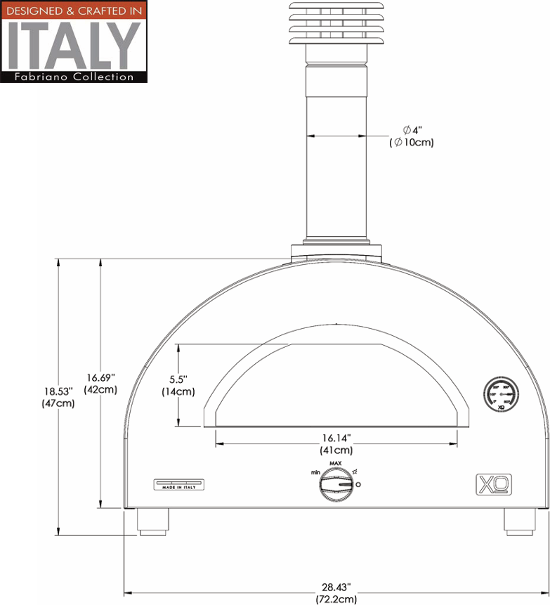 XO XOPIZZA1HROL Rosso, Liquid Propane