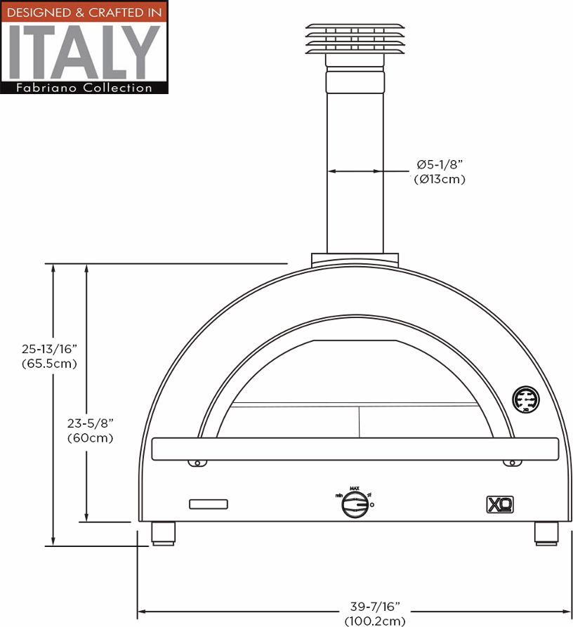 XO XOPIZZA4HRON Rosso, Natural Gas