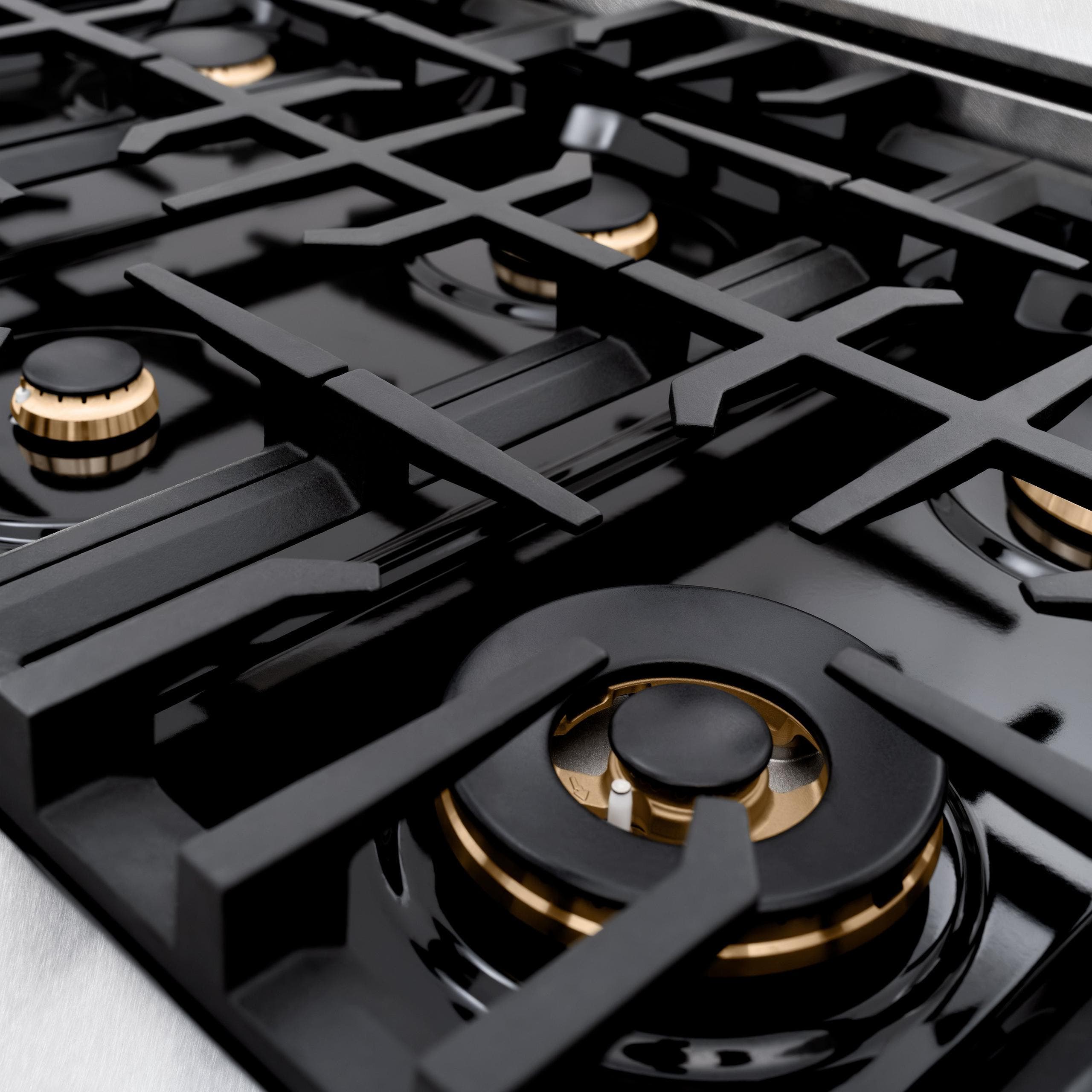 Zline RTSBRGR48 Durasnow Stainless Steel With Griddle, Brass Burne...