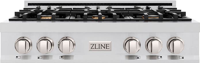Zline RTBRGR36 Stainless Steel With Griddle, Brass Burners