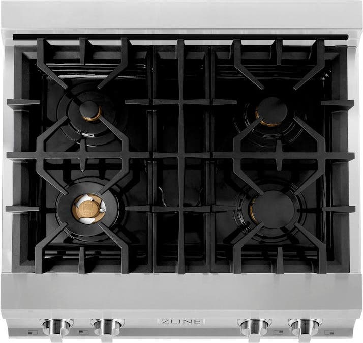 Zline RTBRGR30 Stainless Steel, Brass Burners
