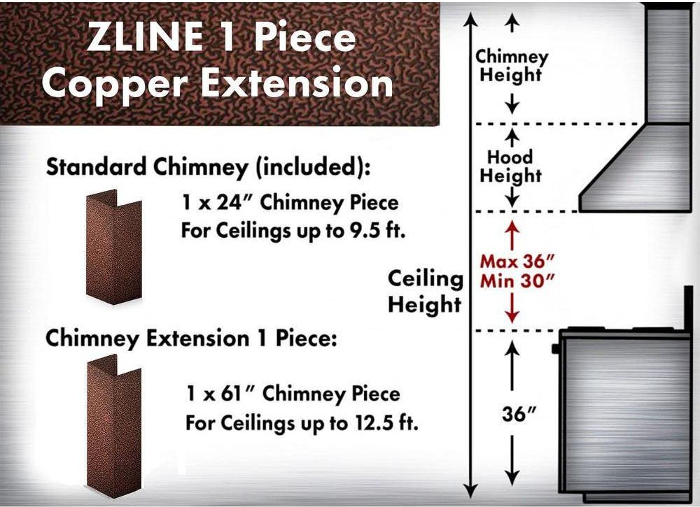 Zline 8667EE Embossed Copper Finish