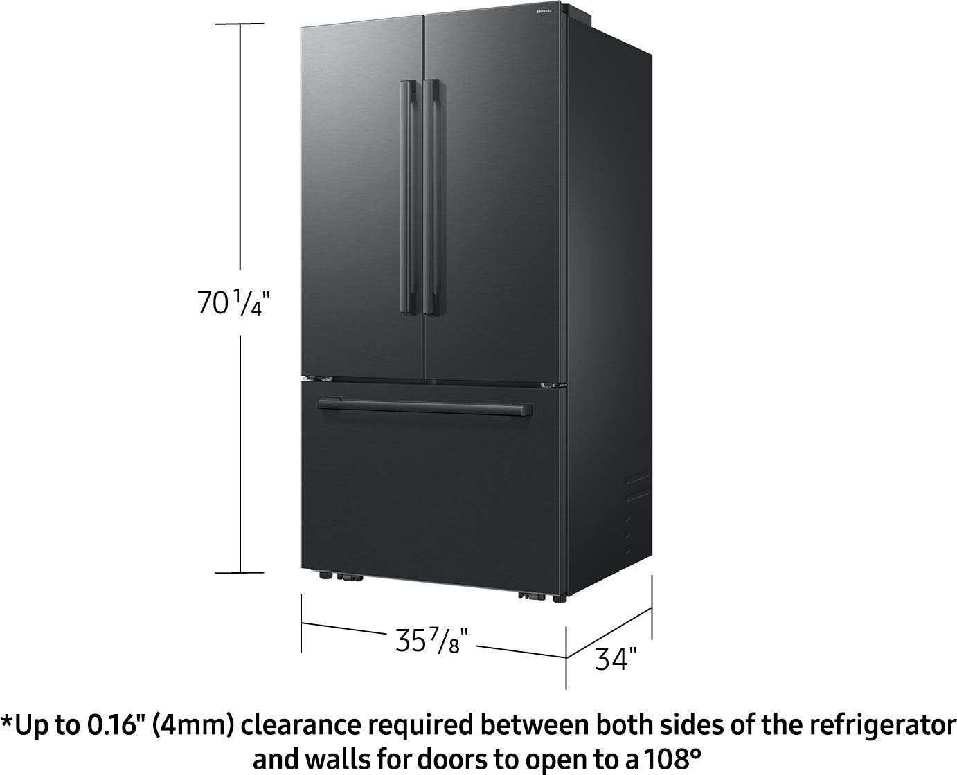 Samsung RF70H30KEE Fingerprint Resistant Matte Black Steel