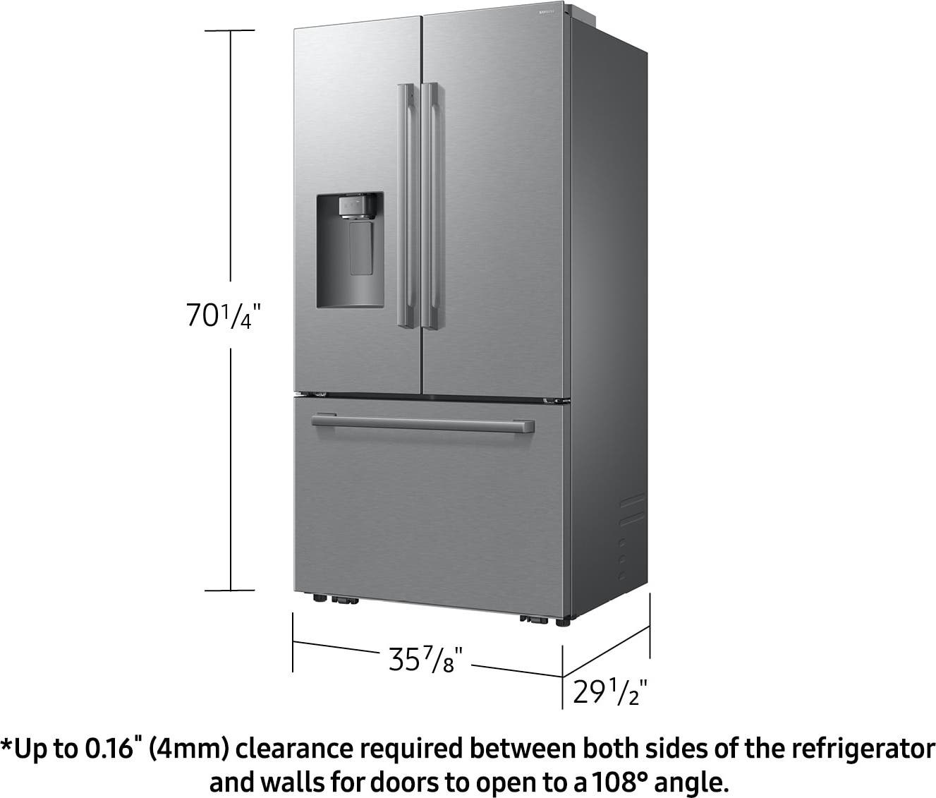 Samsung RF70H25HER Fingerprint Resistant Stainless Steel