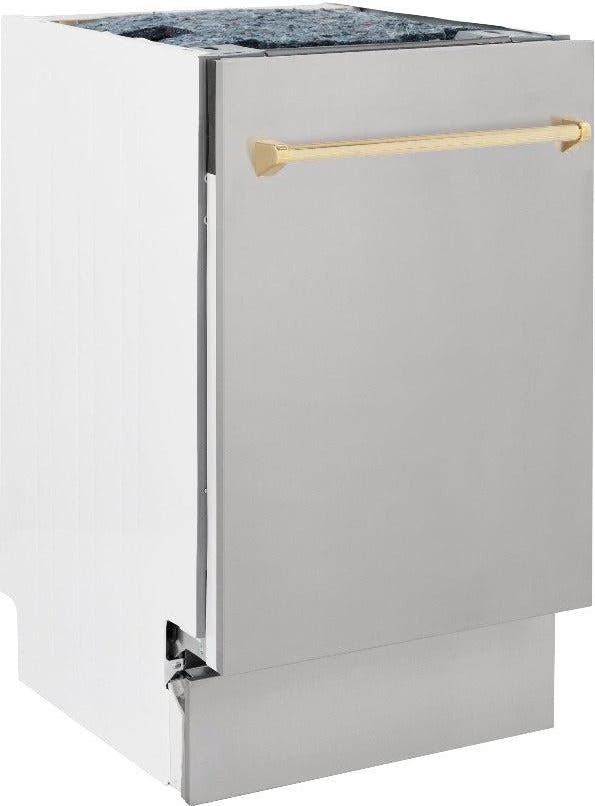 Zline DWVZ30418G Stainless Steel With Gold Handle, 51dba