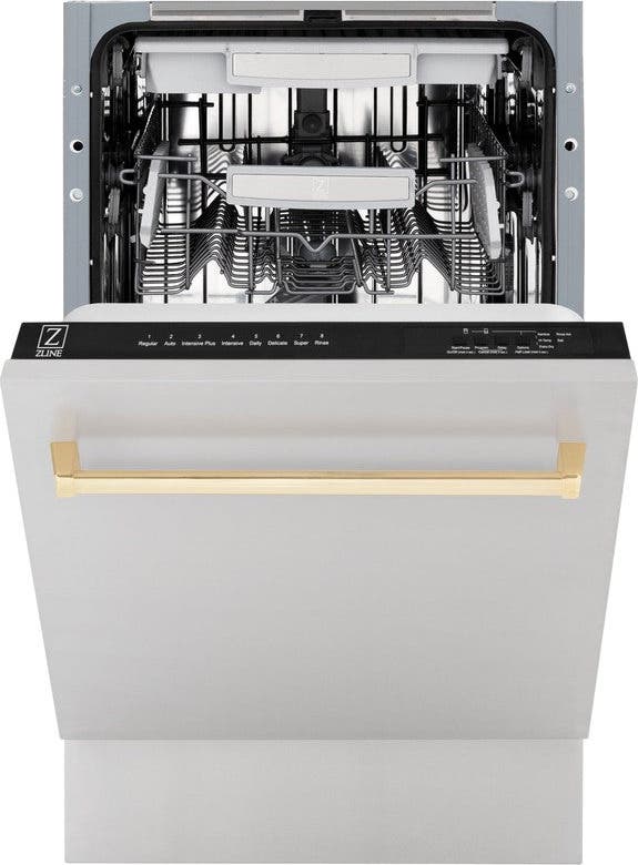 Zline DWVZ30418G Stainless Steel With Gold Handle, 51dba