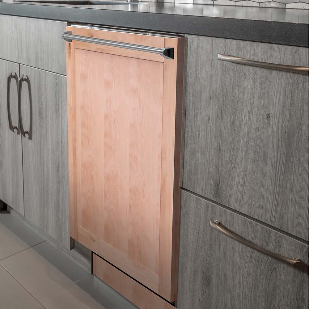 Zline DWUFH24 Unfinished Wood, Modern Style Handle