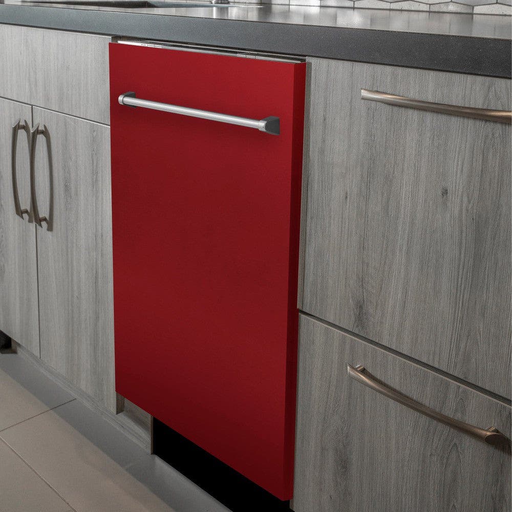 Zline DWRG24 Red Gloss, Traditional Handle