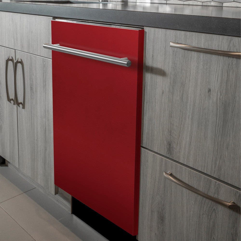Zline DWRGH24 Red Gloss, Modern Handle