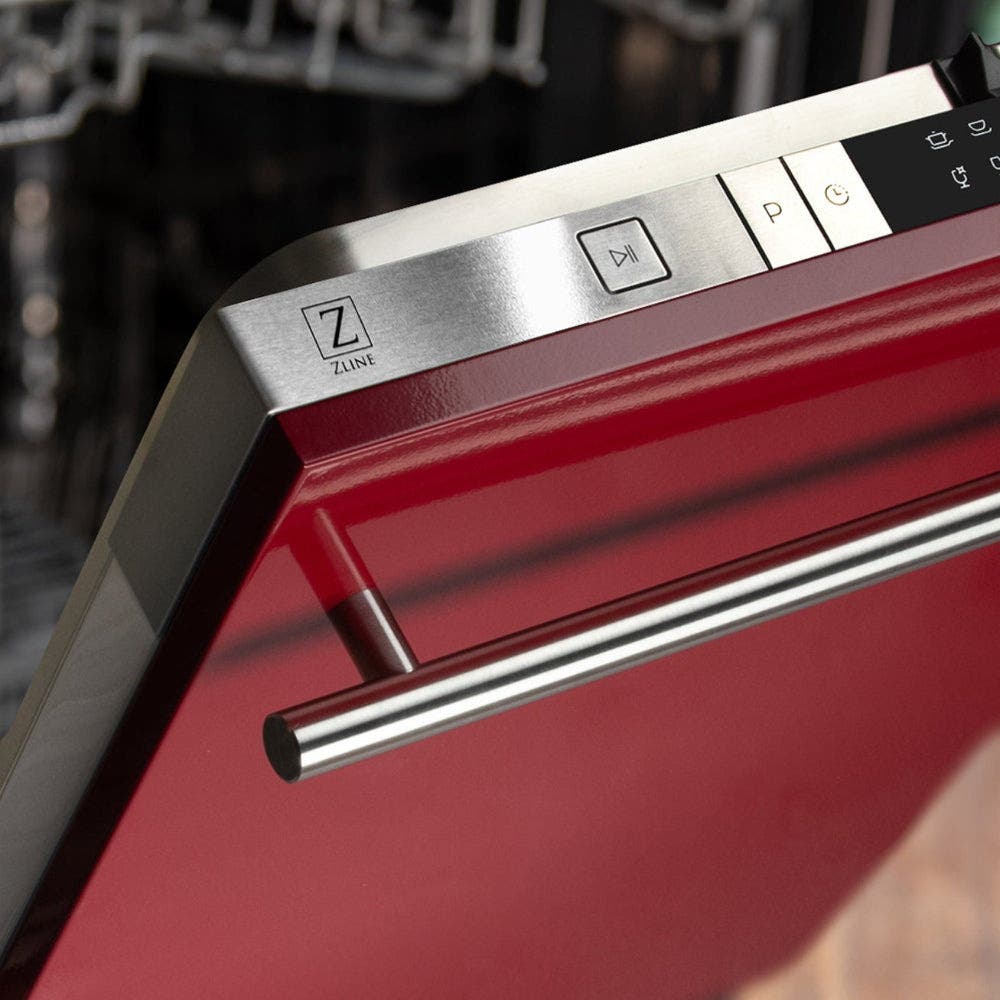 Zline DWRGH24 Red Gloss, Modern Handle