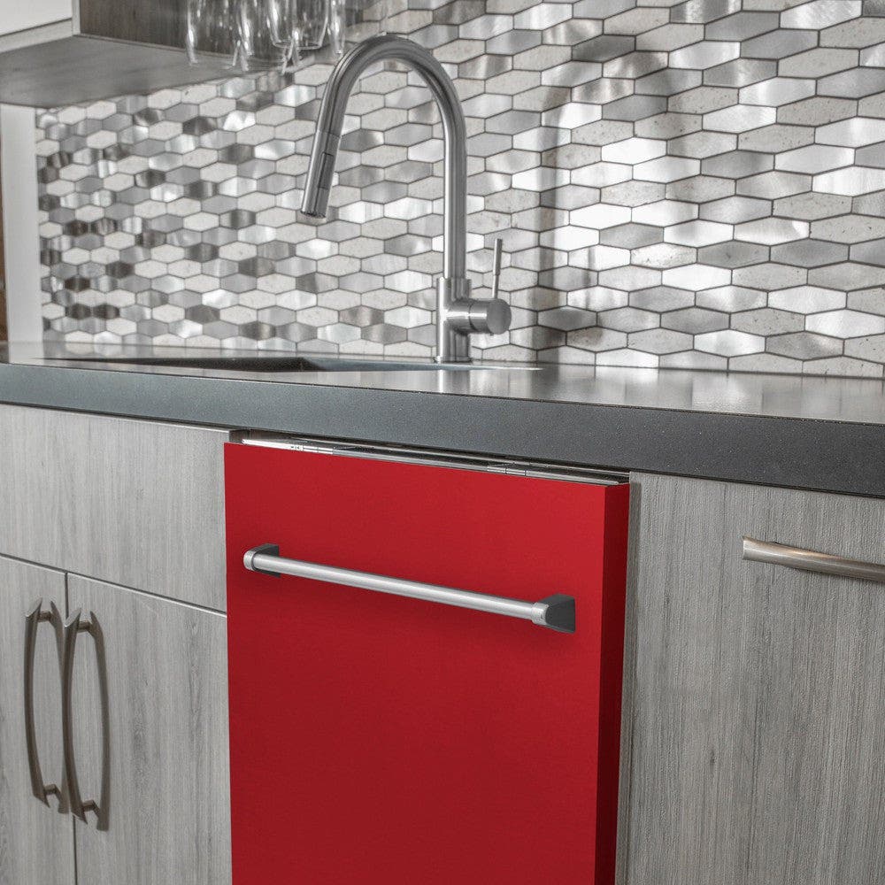 Zline DWRM24 Red Matte,Traditional Handle