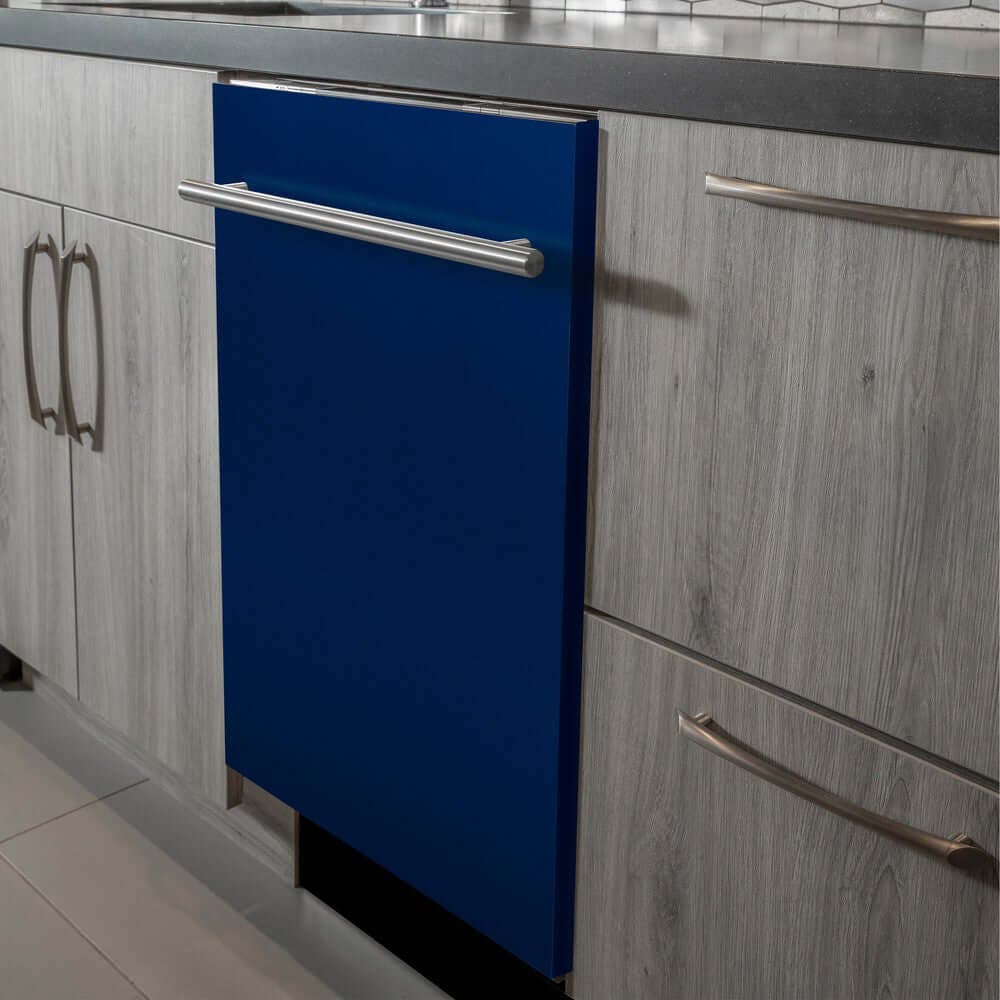 Zline DWBGH24 Blue Gloss, Modern Handle