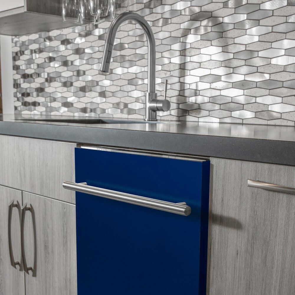 Zline DWBGH24 Blue Gloss, Modern Handle