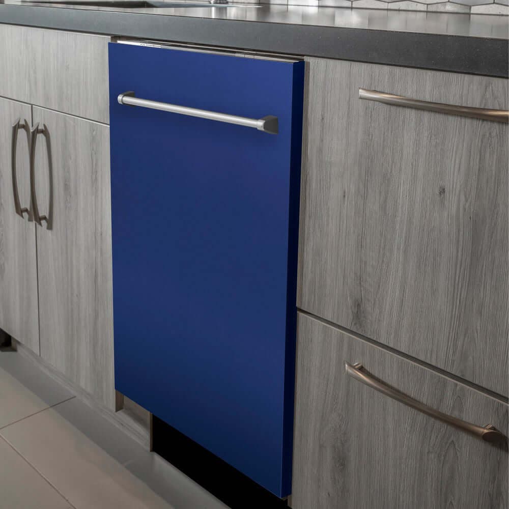 Zline DWBM24 Blue Matte, Traditional Handle