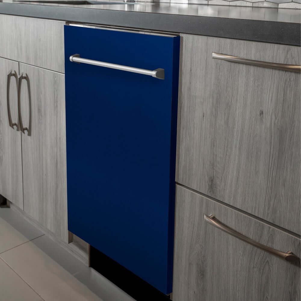 Zline DWBG24 Blue Gloss, Traditional Handle
