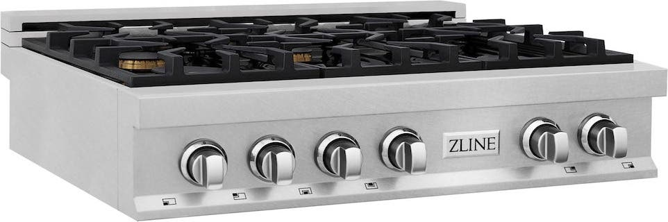 Zline RTSBR36 36 Inch Durasnow Stainless Steel, Brass Burners
