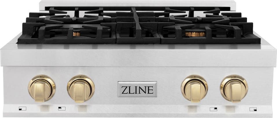 Zline RTSZ30G Durasnow  Stainless Steel And Gold Accents