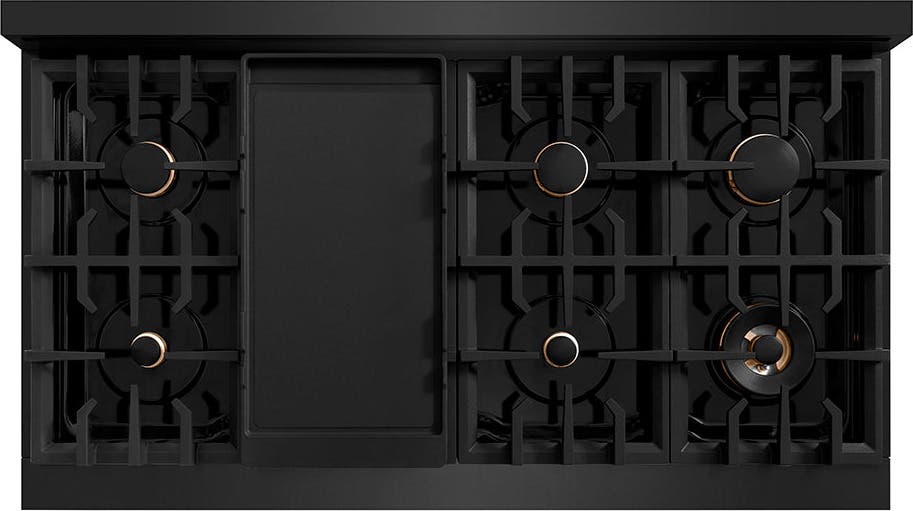 Zline RTBZ48G Black Stainless Steel And Gold Accents