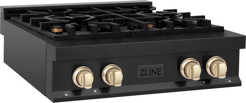Zline RTBZ30G Black Stainless Steel And Gold Accents