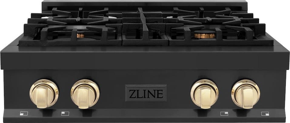 Zline RTBZ30G Black Stainless Steel And Gold Accents