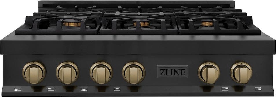 Zline RTBZ36CB Black Stainless Steel And Champagne Bronze Accents