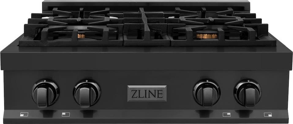 Zline RTBBR30 Black Stainless Steel, Brass Burners