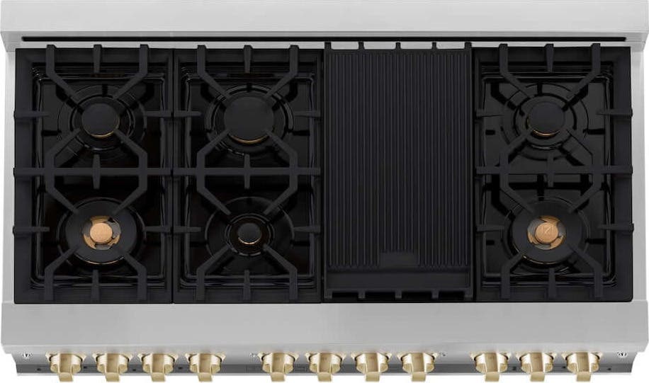 Zline RAZBLM48G Stainless Steel With Black Matte Door And Polished...