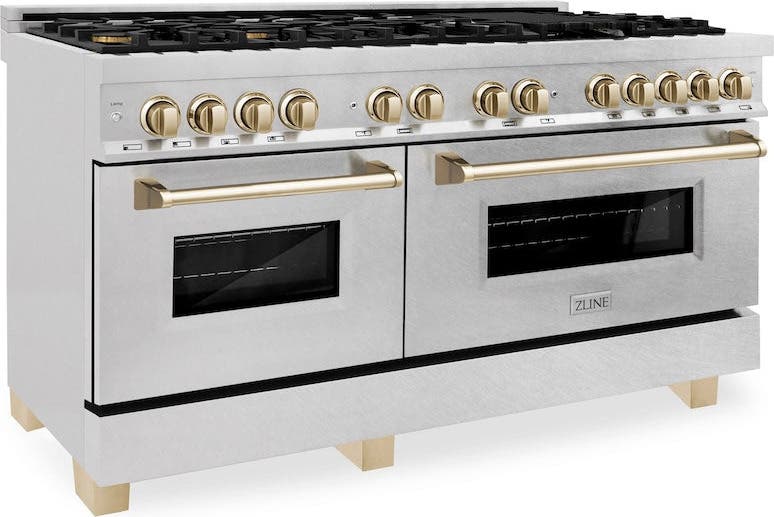 Zline RASZSN60G Durasnow Stainless Steel With Gold Accents