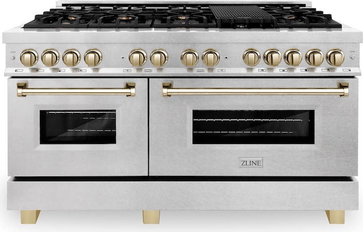 Zline RASZSN60G Durasnow Stainless Steel With Gold Accents