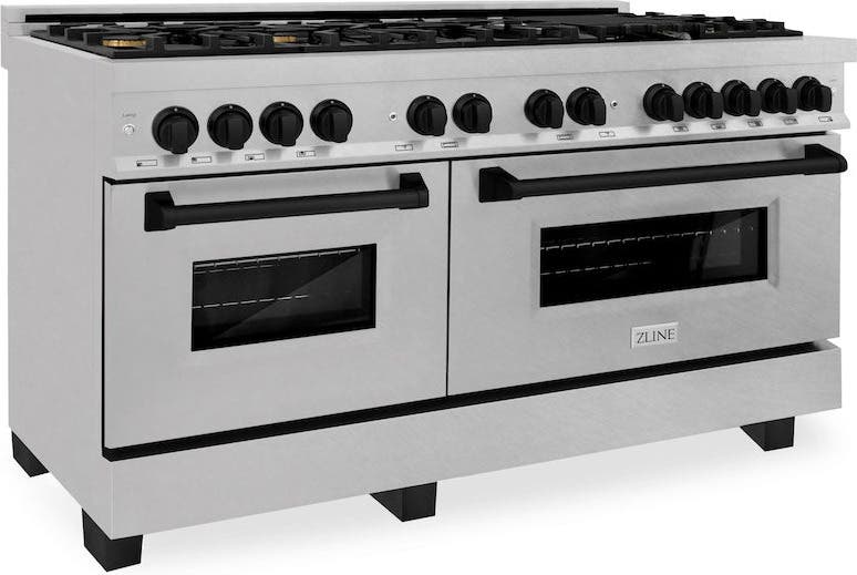 Zline RASZSN60MB Durasnow Stainless Steel With Matte Black Accents