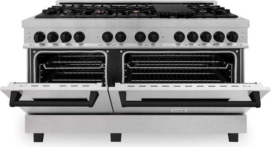 Zline RASZSN60MB Durasnow Stainless Steel With Matte Black Accents