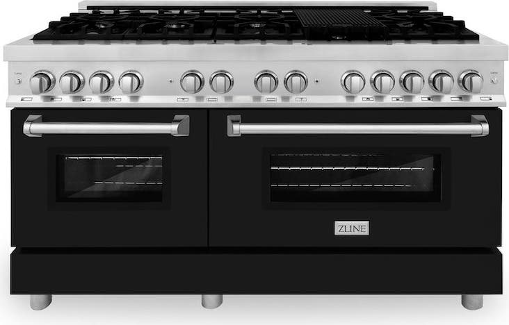 Zline RABLM60 Stainless Steel And Black Matte Door