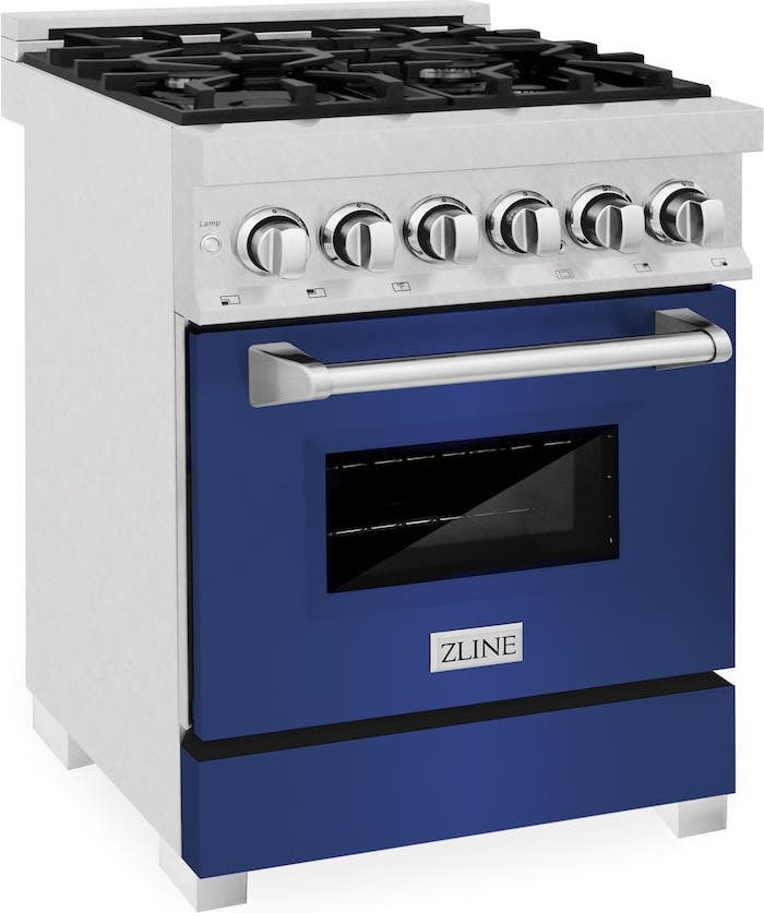 Zline RASBM24 Durasnowstainless Steel With Blue Matte Door