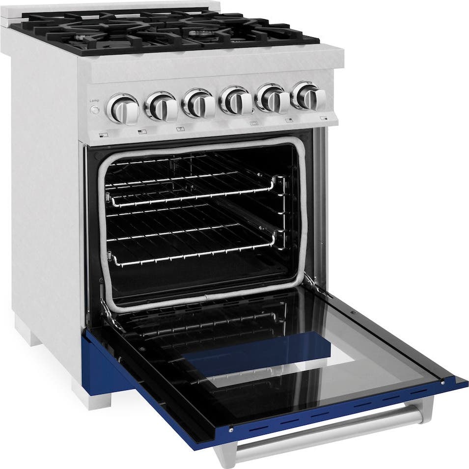 Zline RASBM24 Durasnowstainless Steel With Blue Matte Door