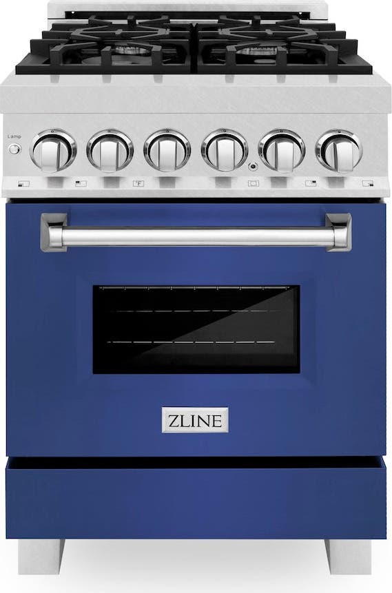 Zline RASBM24 Durasnowstainless Steel With Blue Matte Door