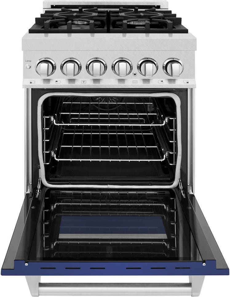 Zline RASBM24 Durasnowstainless Steel With Blue Matte Door
