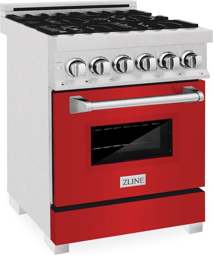 Zline RASRM24 Durasnowstainless Steel With Red Matte Door