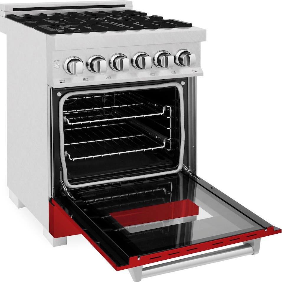 Zline RASRM24 Durasnowstainless Steel With Red Matte Door