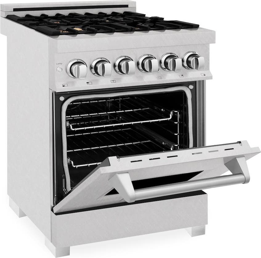 Zline RASSNBR24 Durasnowstainless Steel With Brass Burners